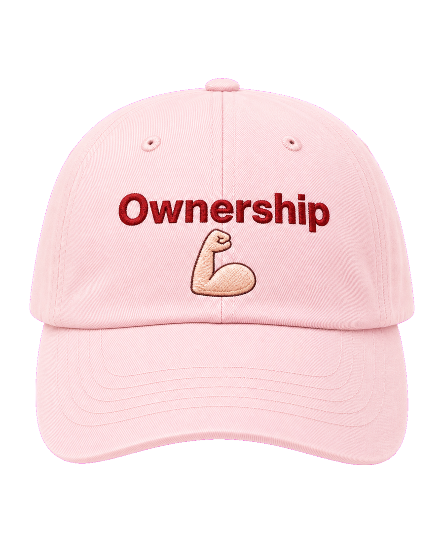 Ownership 💪🏻 embroidered dad cap front view