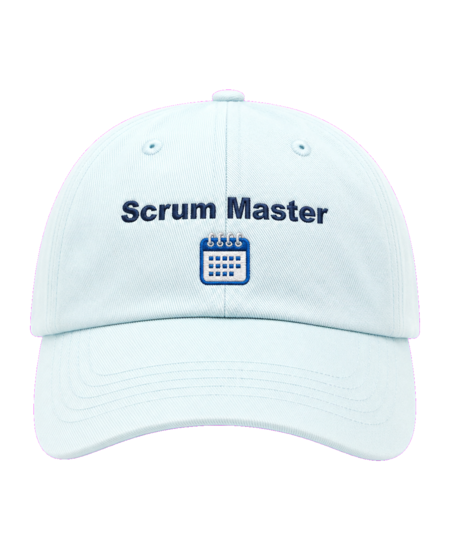 Scrum Master 🗓️ embroidered dad cap front view