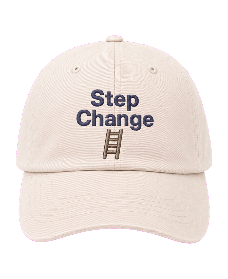Step Change 🪜 embroidered dad cap front view