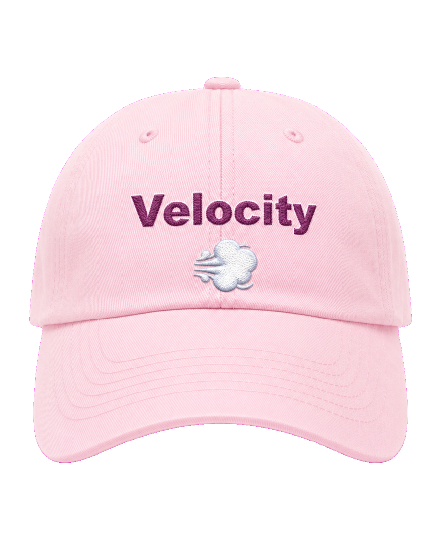 Velocity embroidered dad cap front view
